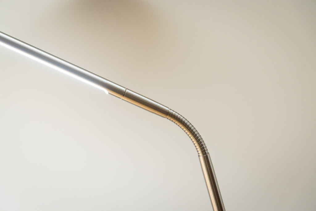 Slimline 4 Table Lamp – Brushed Steel