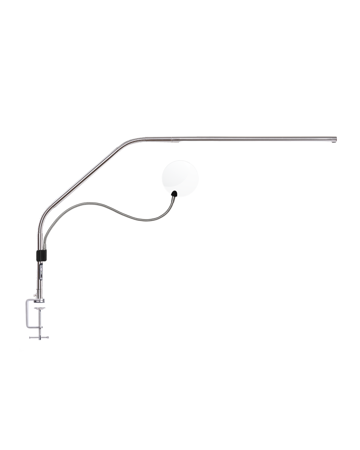 Slimline 4 Table (Brushed Steel) & Magnifier Bundle